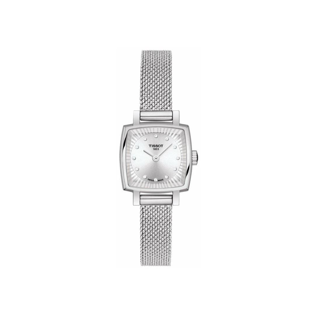 Montre Tissot Lovely Square cadran Argent bracelet Acier T058.109.11.036.00