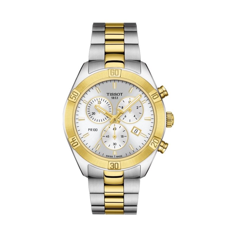 Montre Tissot PR 100 Sport Chic Chronograph bracelet Acier T101.917.22.031.00