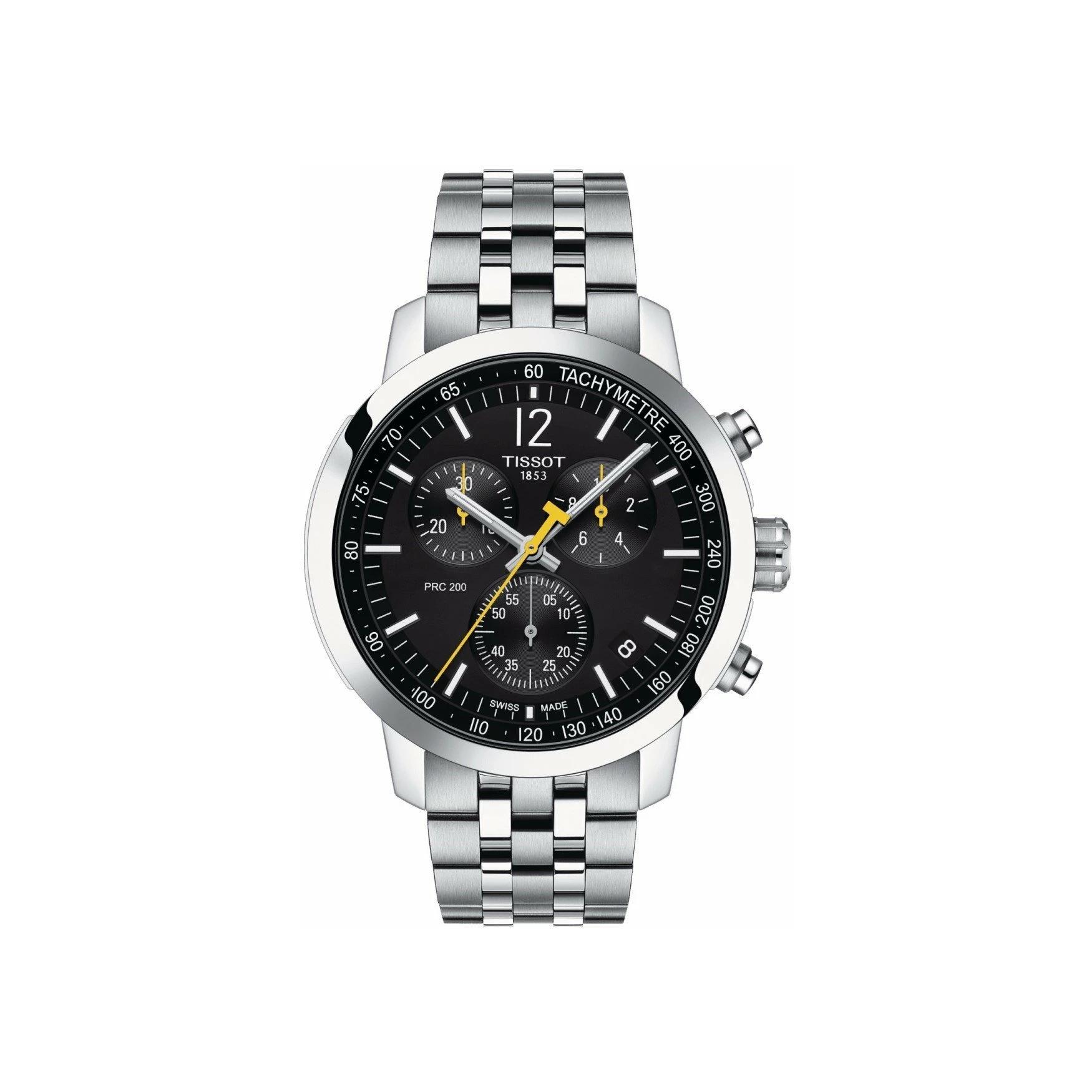 Montre Tissot PRC 200 Chronograph cadran Noir bracelet Acier T114.417.11.057.00