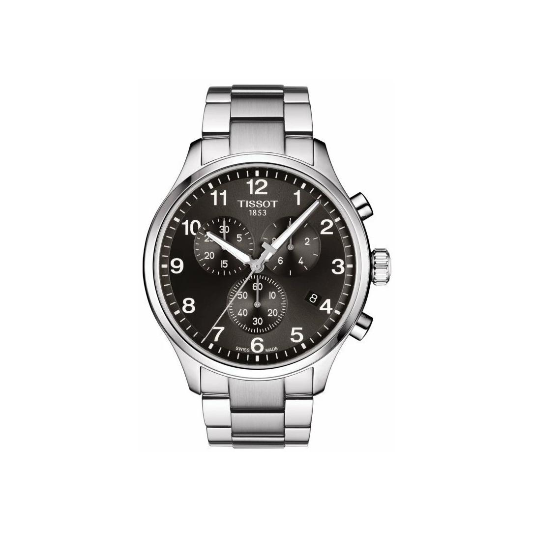 Montre Tissot Chrono XL Classic cadran Noir bracelet Acier T116.617.11.057.01