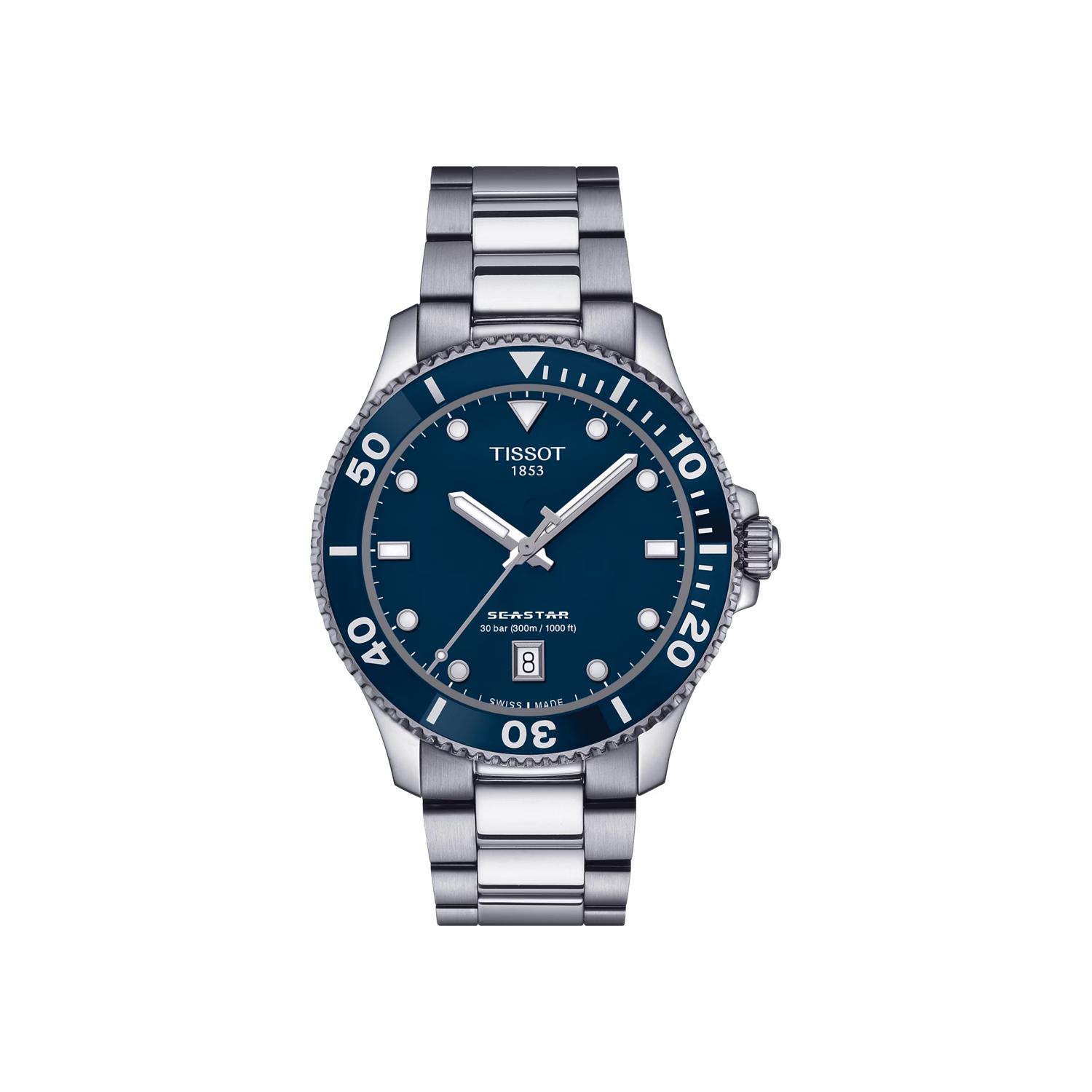 Montre Tissot Seastar 1000 40mm cadran Bleu bracelet Acier T120.410.11.041.00