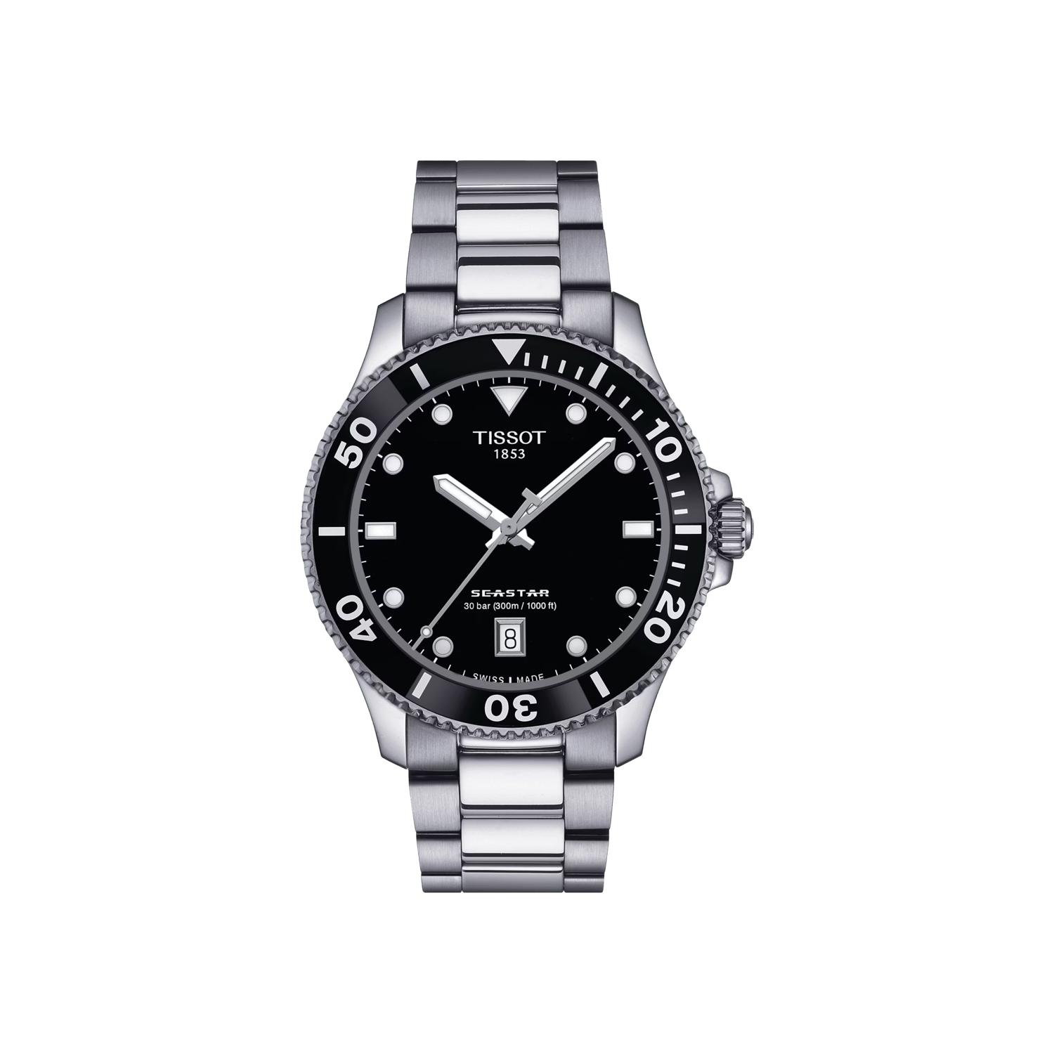 Montre Tissot Seastar 1000 40mm cadran Noir bracelet Acier T120.410.11.051.00