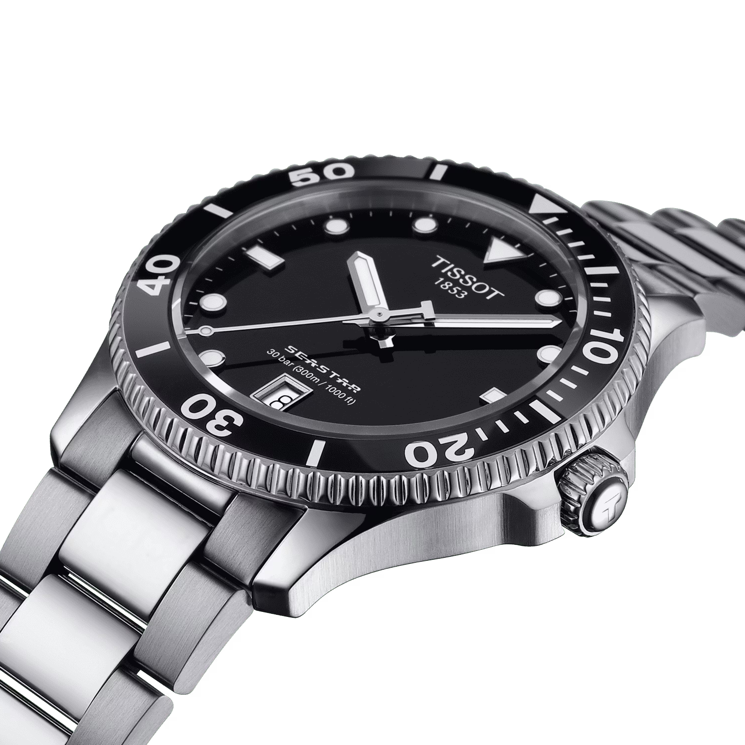 Montre Tissot Seastar 1000 40mm cadran Noir bracelet Acier T120.410.11.051.00