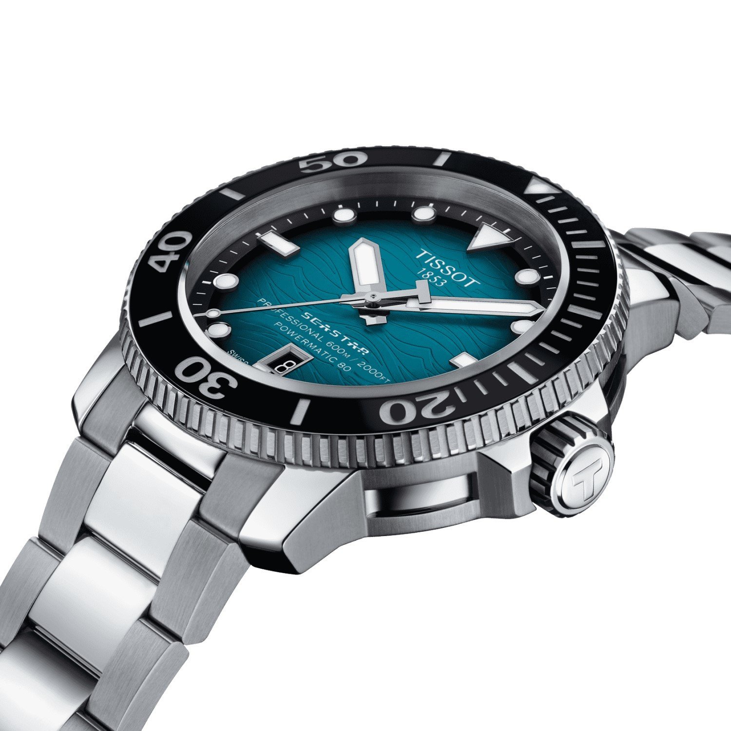 Montre Tissot Seastar 2000 Professional Powermatic 80 cadran Bleu bracelet Acier T120.607.11.041.00
