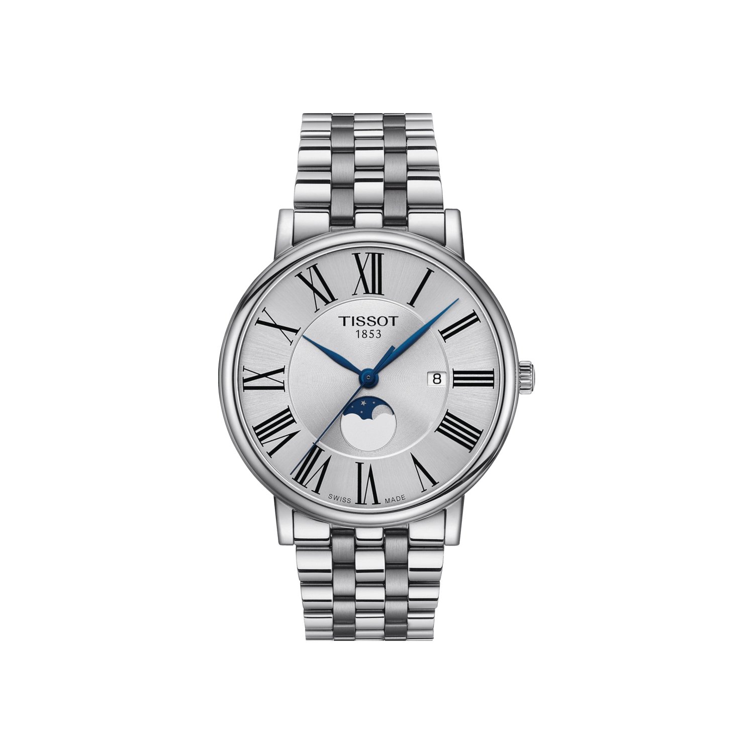 Montre Tissot Carson Premium Gent Moonphase bracelet Acier T122.423.11.033.00