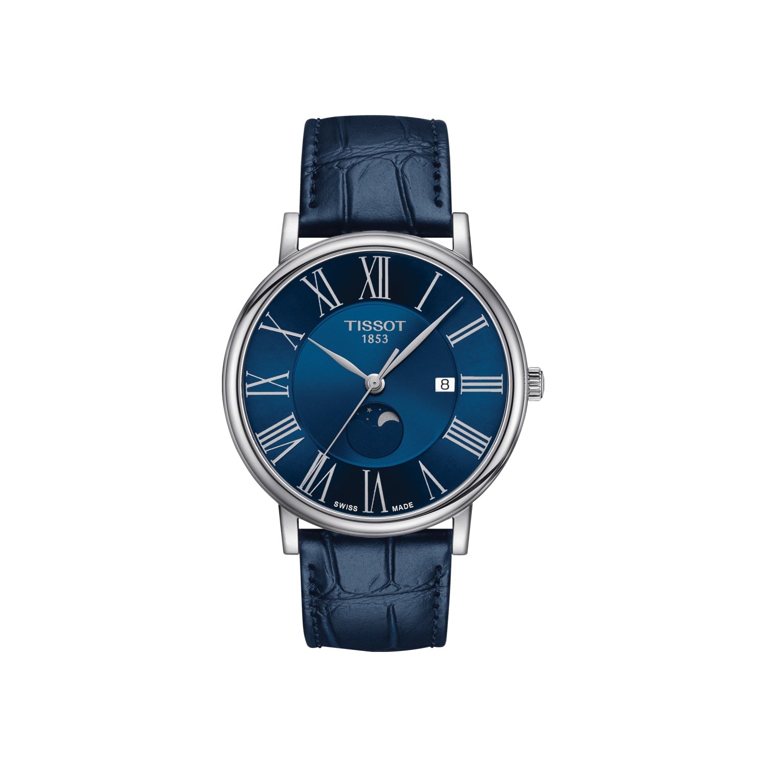 Montre Tissot Carson Premium Gent Moonphase bracelet Cuir T122.423.16.043.00