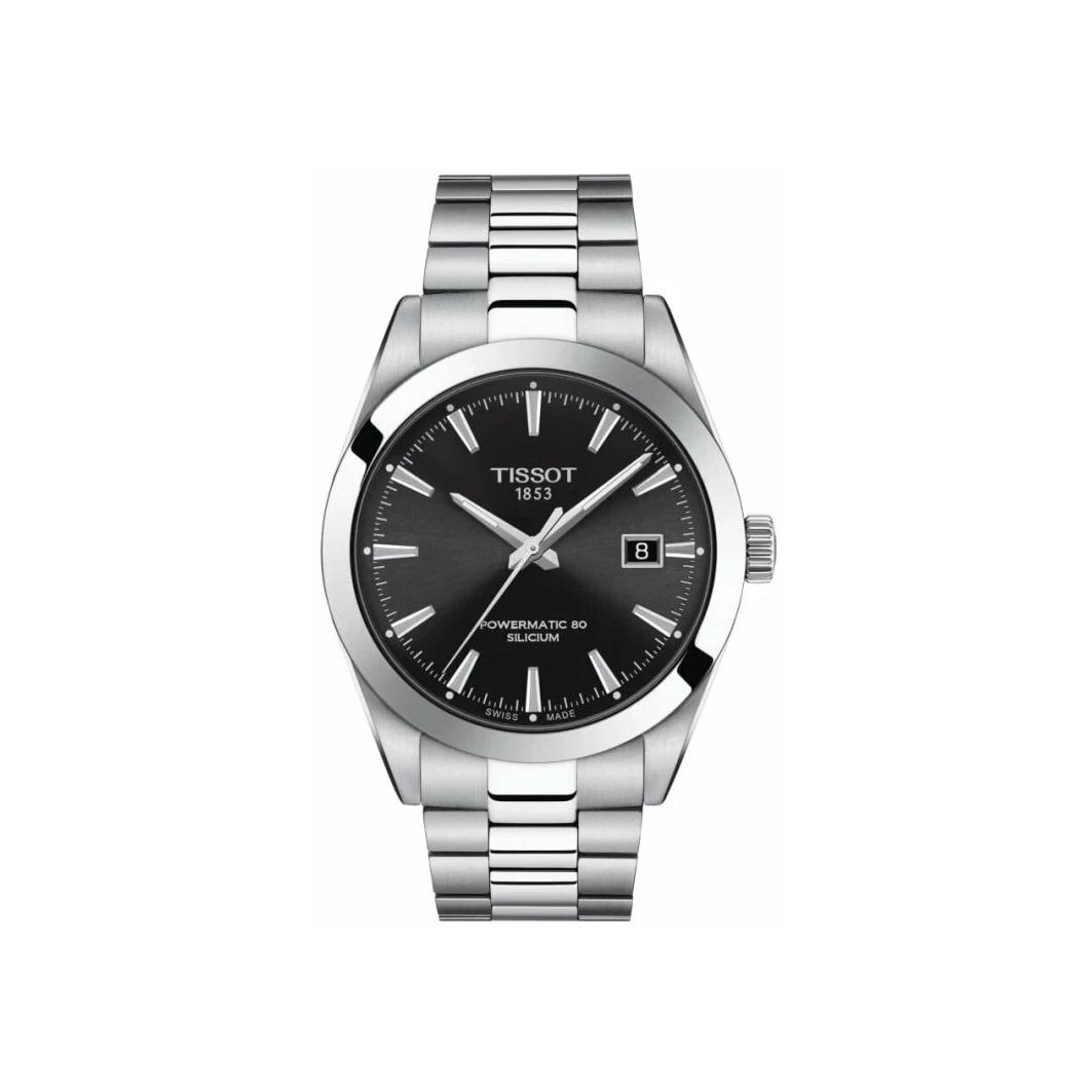 Montre Tissot Gentleman Powermatic 80 Silicium cadran Noir bracelet Acier T127.407.11.051.00