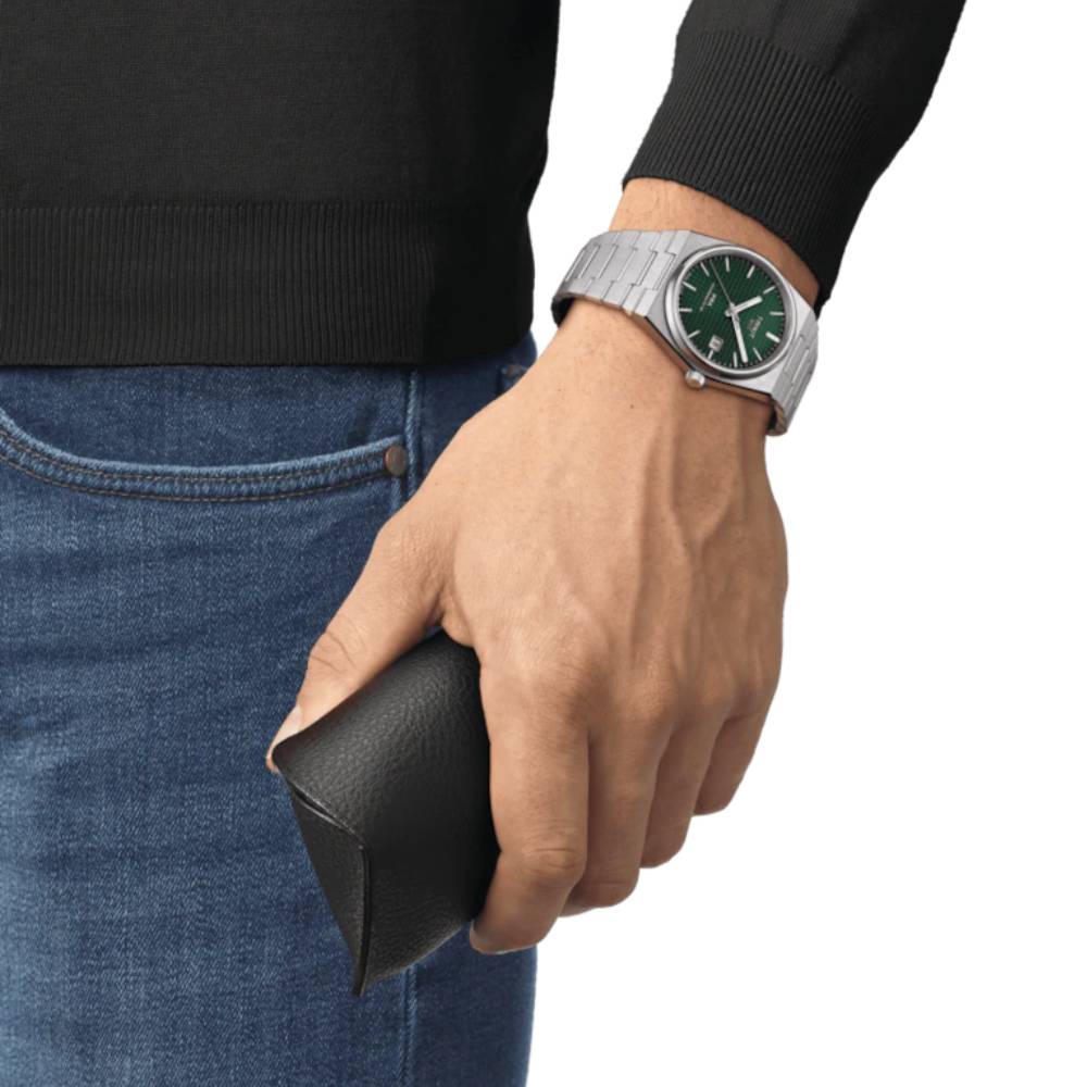 Montre Tissot PRX Powermatic 80 40mm cadran Vert bracelet Acier T137.407.11.091.00