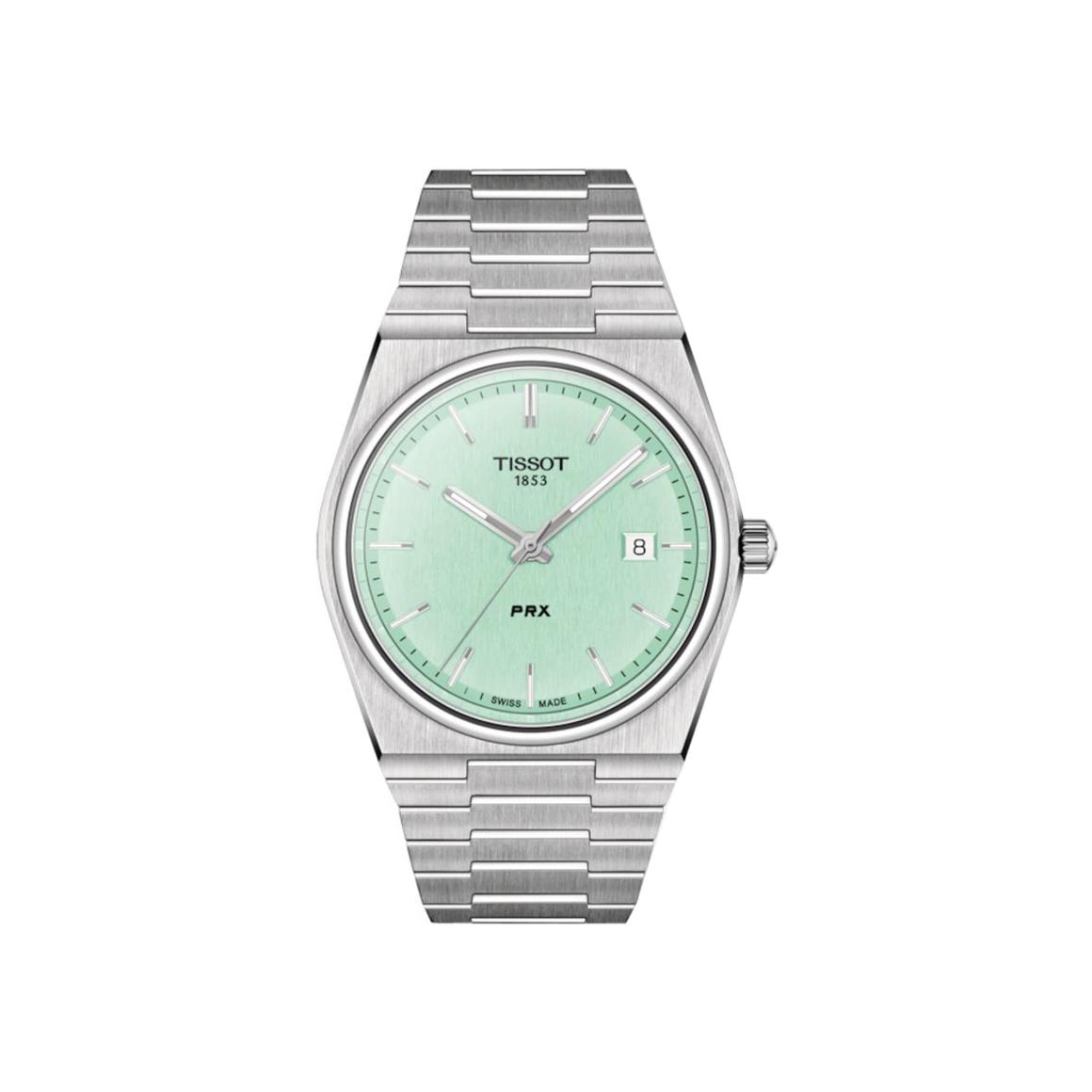 Montre Tissot PRX Quartz 40mm cadran Vert bracelet Acier T137.410.11.091.01