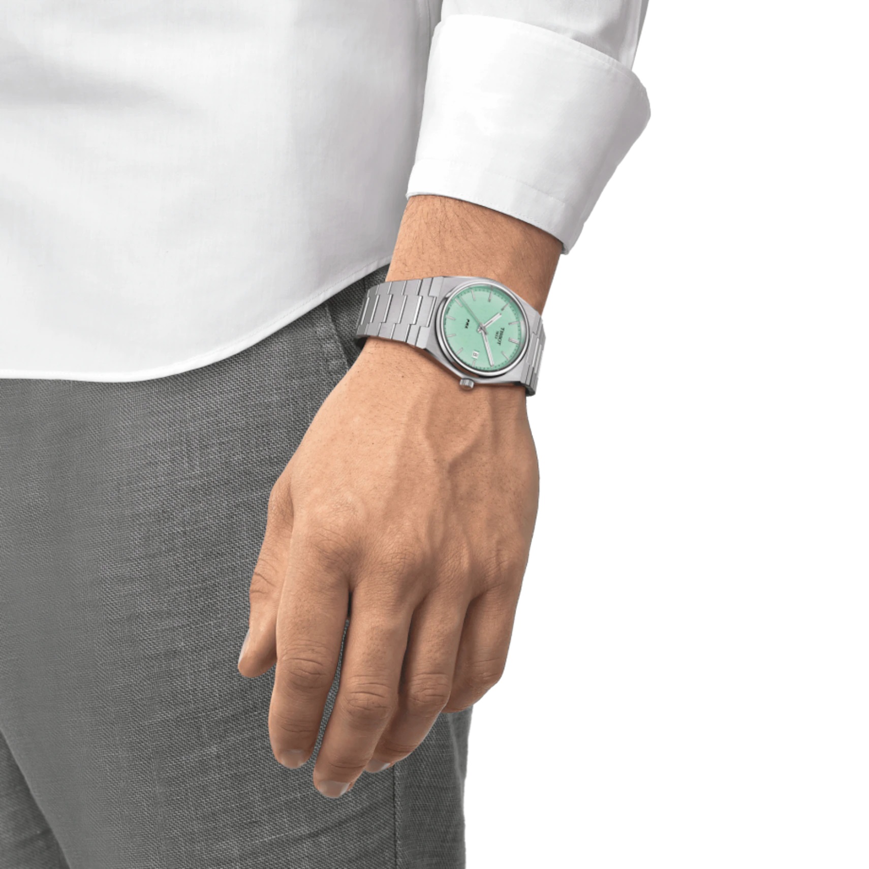 Montre Tissot PRX Quartz 40mm cadran Vert bracelet Acier T137.410.11.091.01