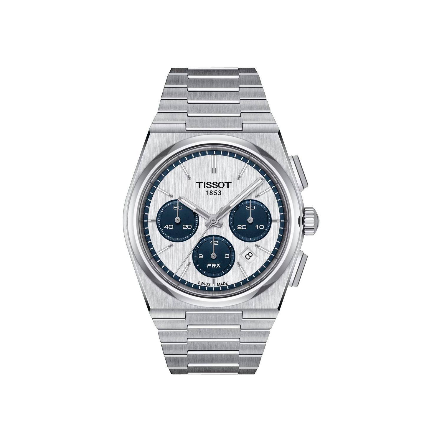 Montre Tissot PRX Automatic Chronograph 42mm cadran Argent bracelet Acier T137.427.11.011.01
