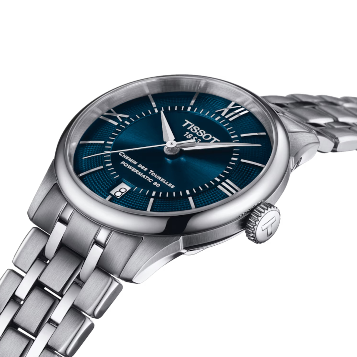 Montre Tissot Chemin Des Tourelles Powermatic 80 cadran Bleu bracelet Acier T139.207.11.048.00