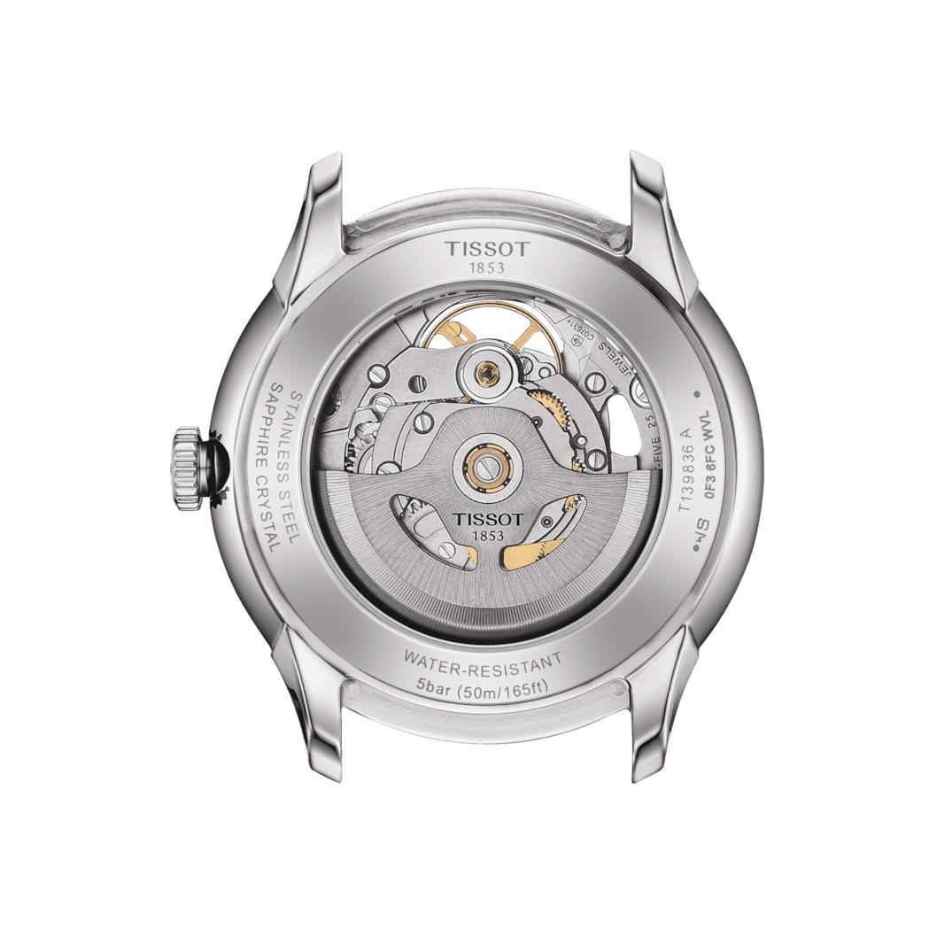 Montre Tissot Chemin des Tourelles Skeleton cadran Ivoire bracelet Cuir T139.836.16.261.00