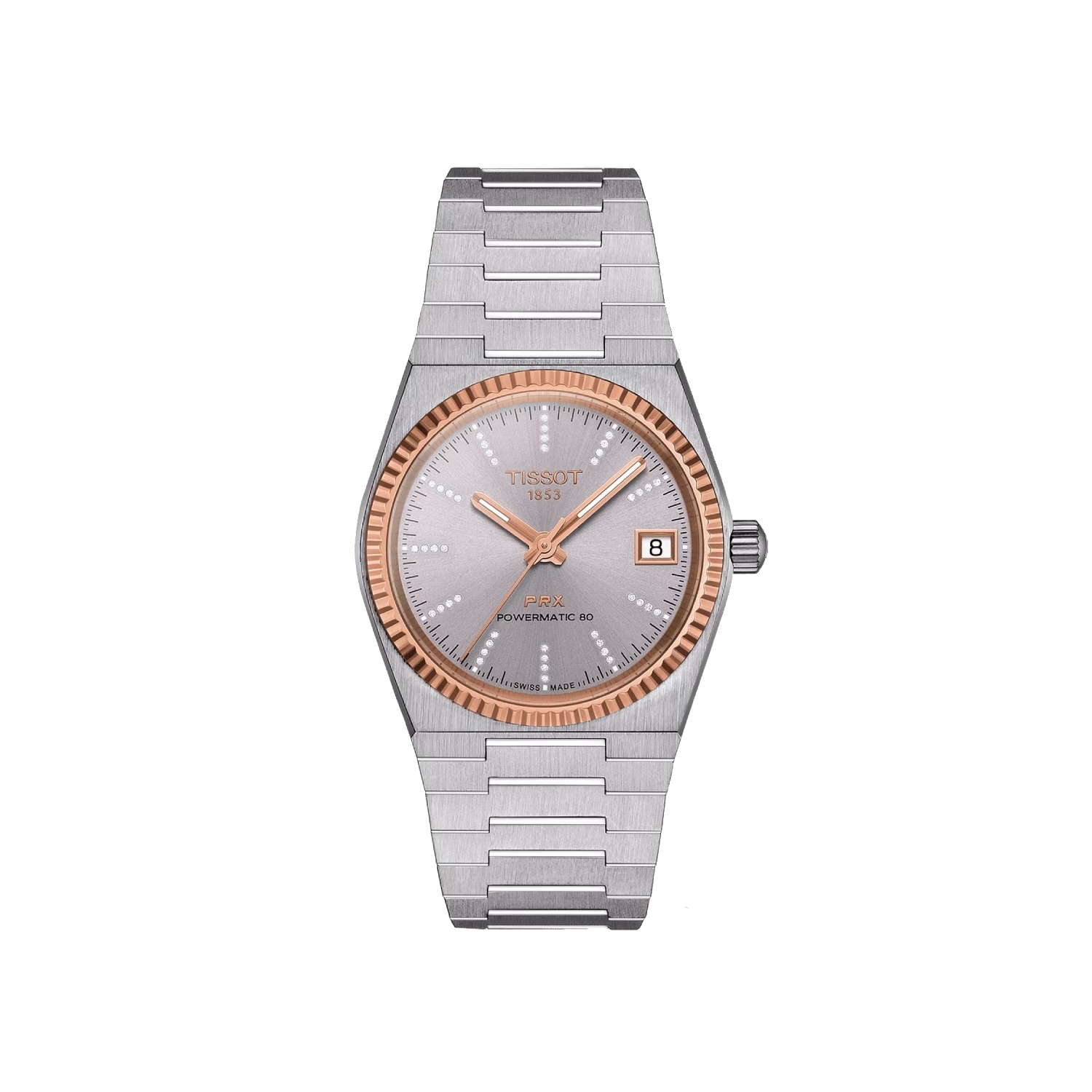 Montre Tissot PRX Powermatic 80 Steel & 18K Gold Bezel bracelet Acier T931.207.41.336.00