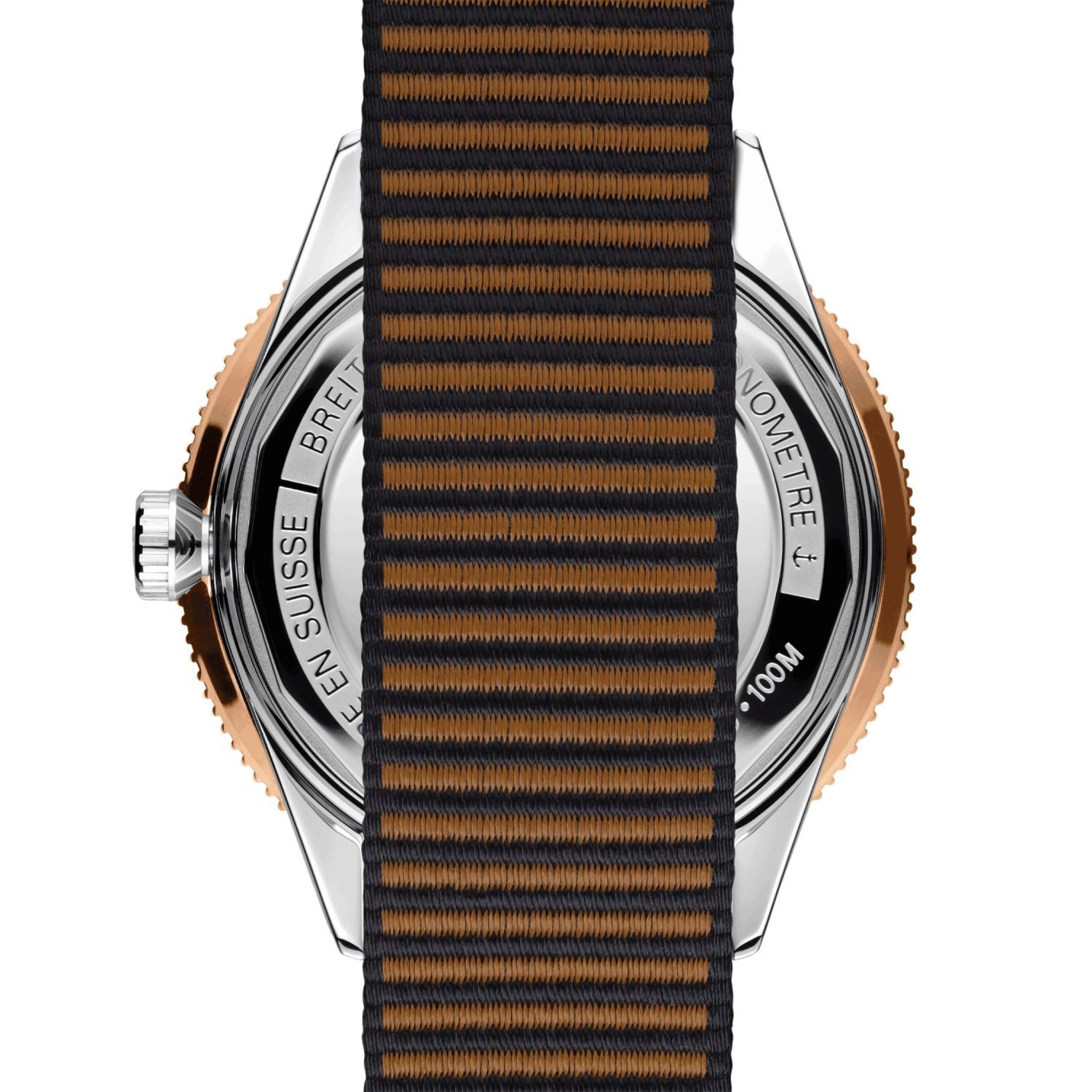 Montre Superocéan Héritage II bracelet acier et cadran bleu avec  chronographe Breitling