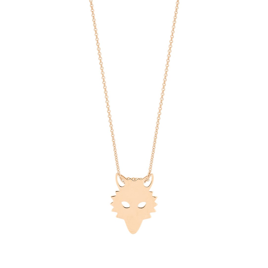 Collier Ginette NY MINI WOLF en or rose