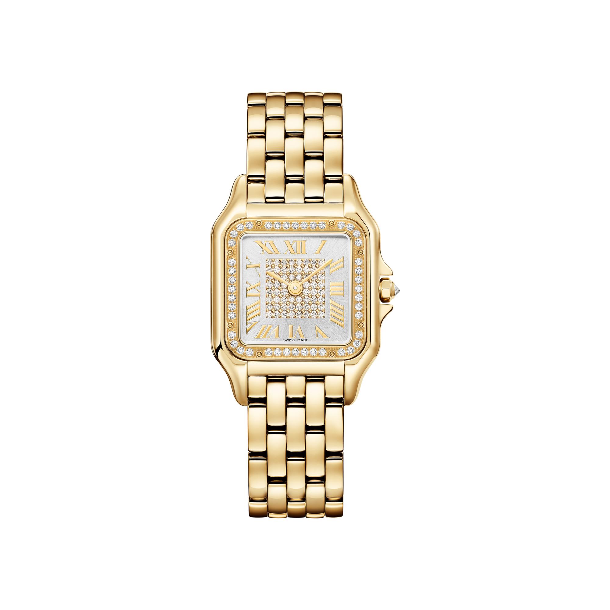Montre Panthère de Cartier Moyen modèle, quartz, or jaune, diamants