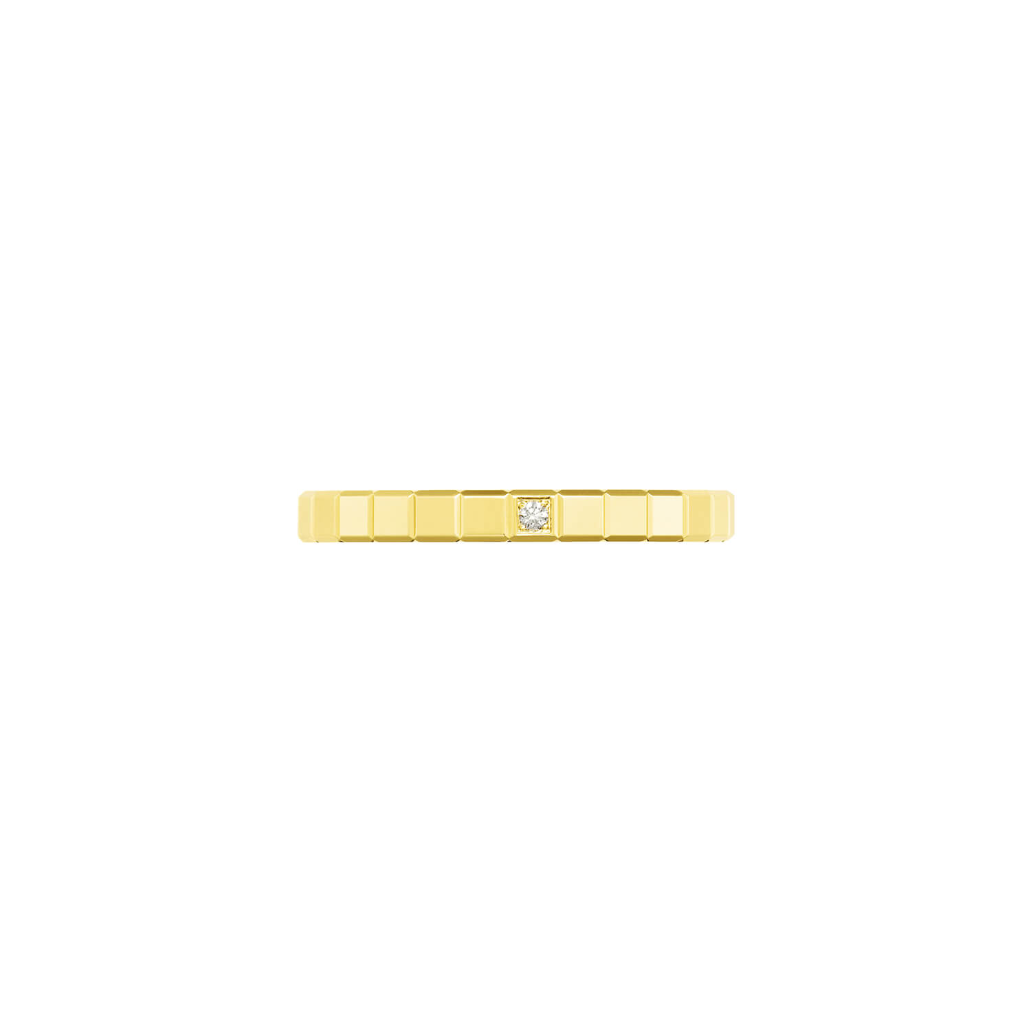 Bague Chopard Ice Cube en or jaune et diamant, taille 52