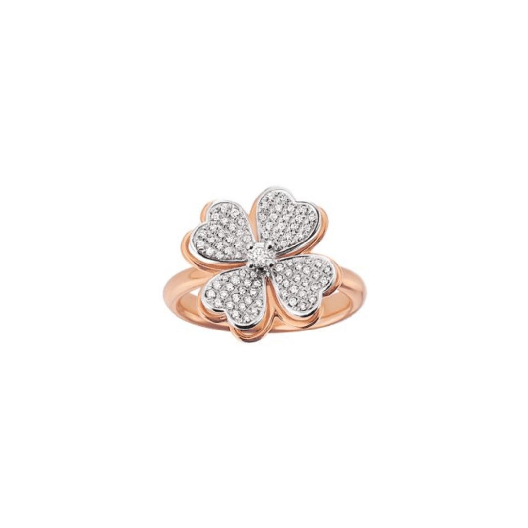 Bague Raynal Fleur en or rose et diamants