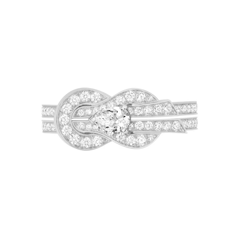 Bague FRED Chance Infinie, moyen modèle, en or blanc et diamants