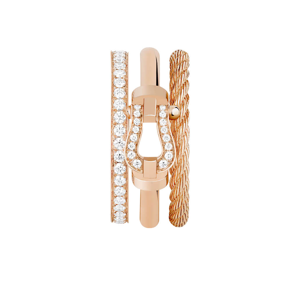 Bague FRED Force 10 Rise en or rose et diamants