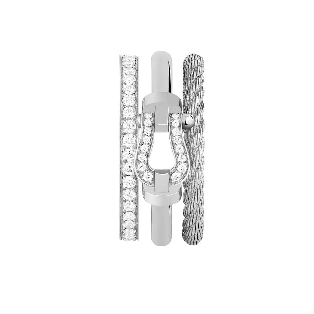 Bague FRED Force 10 Rise en or blanc et diamants