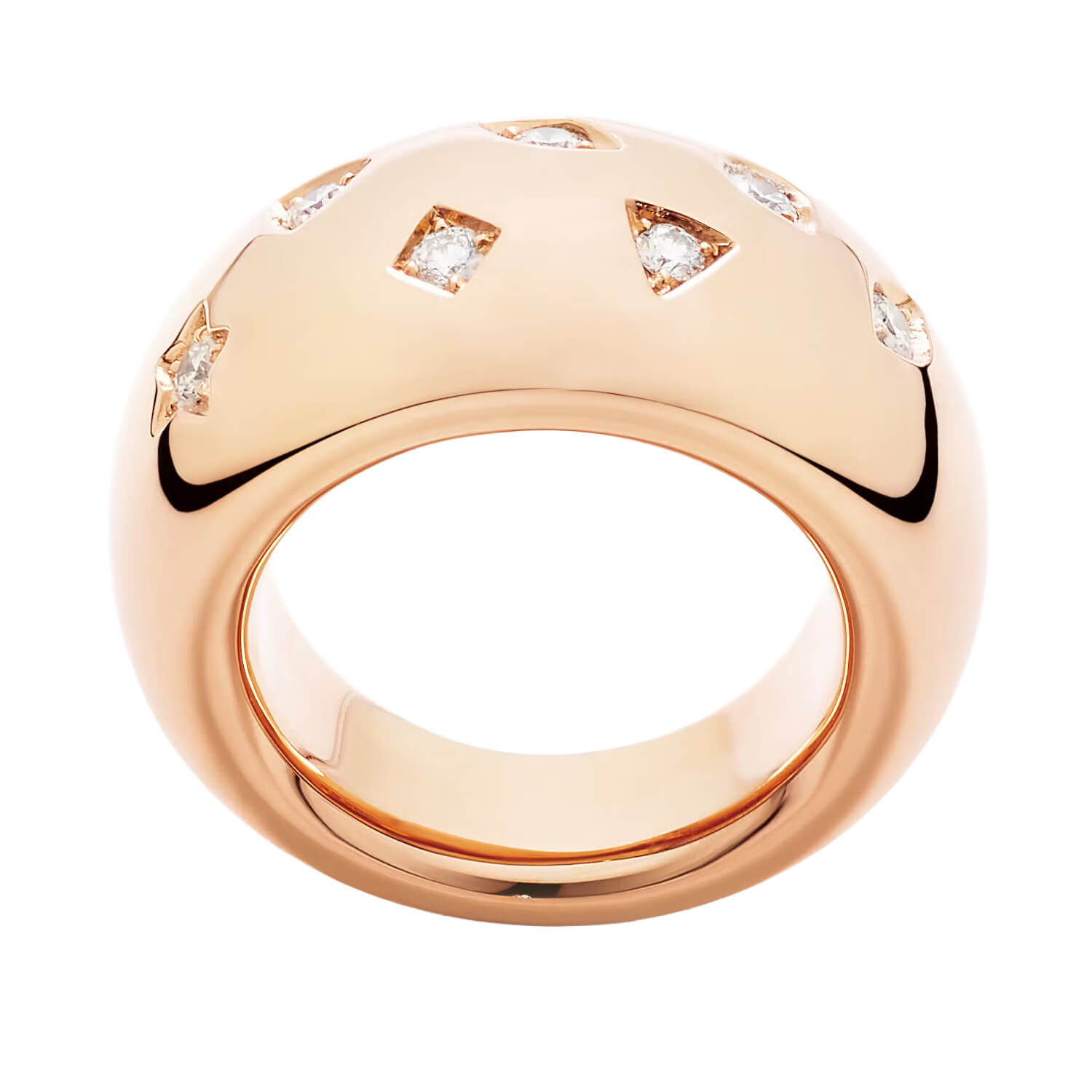 Bague Pomellato Iconica en or rose et diamants