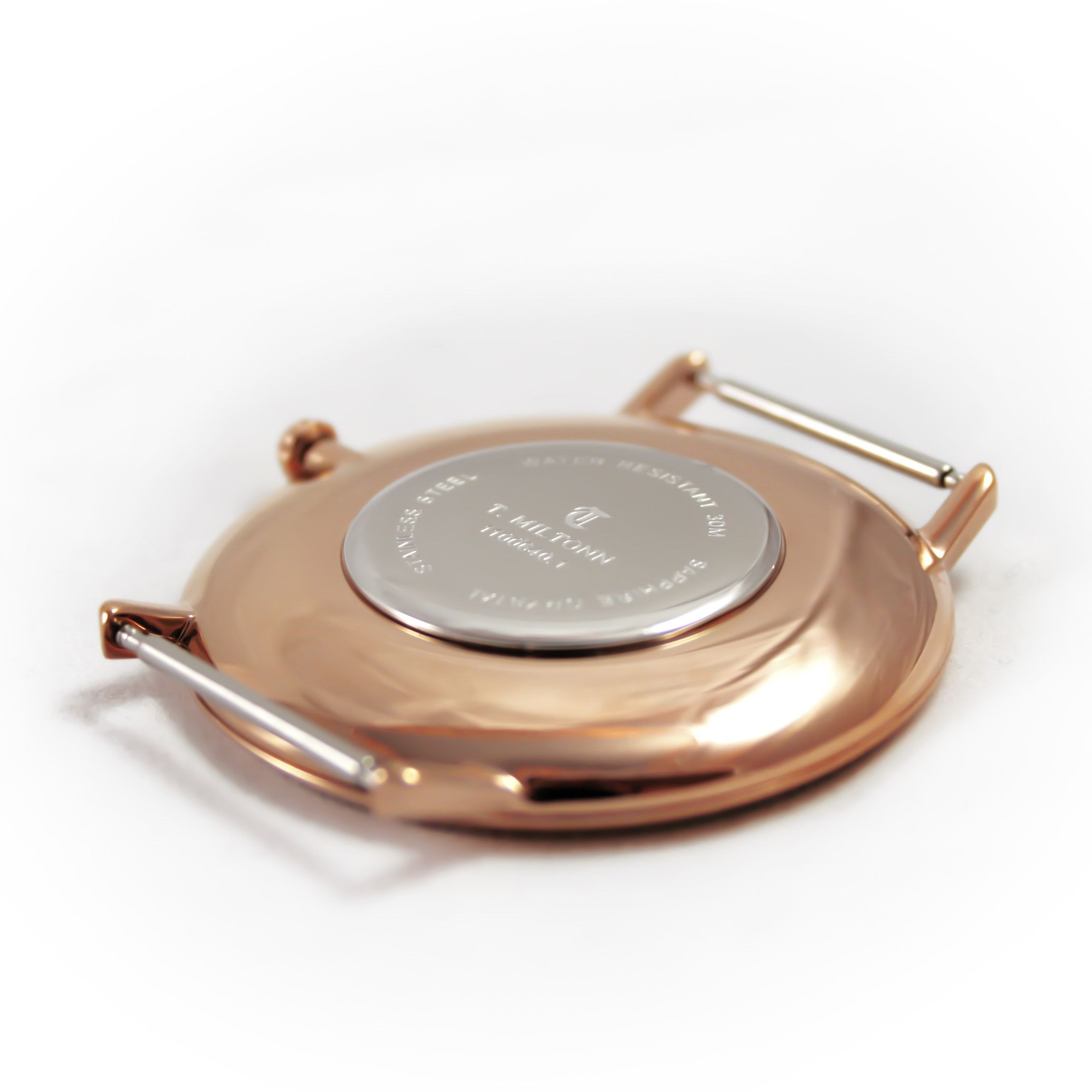 Achat Montre Citadine 33mm boîtier acier PVD plaqué or rose bracelet cuir