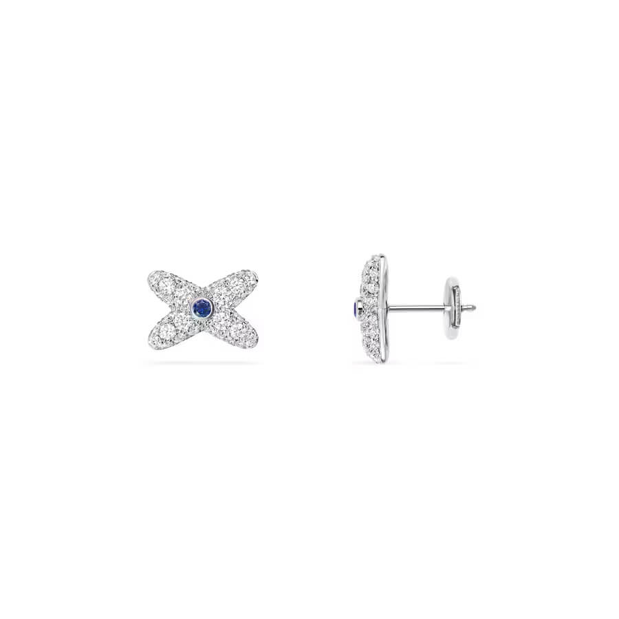 Boucles d'oreilles Chaumet Jeux de Liens en or blanc, saphirs et diamants