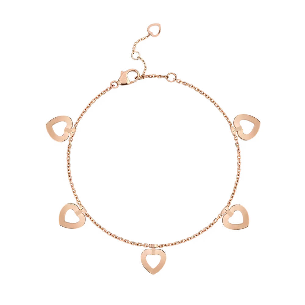 Bracelet FRED Pretty Woman Multihearts en or rose et diamants