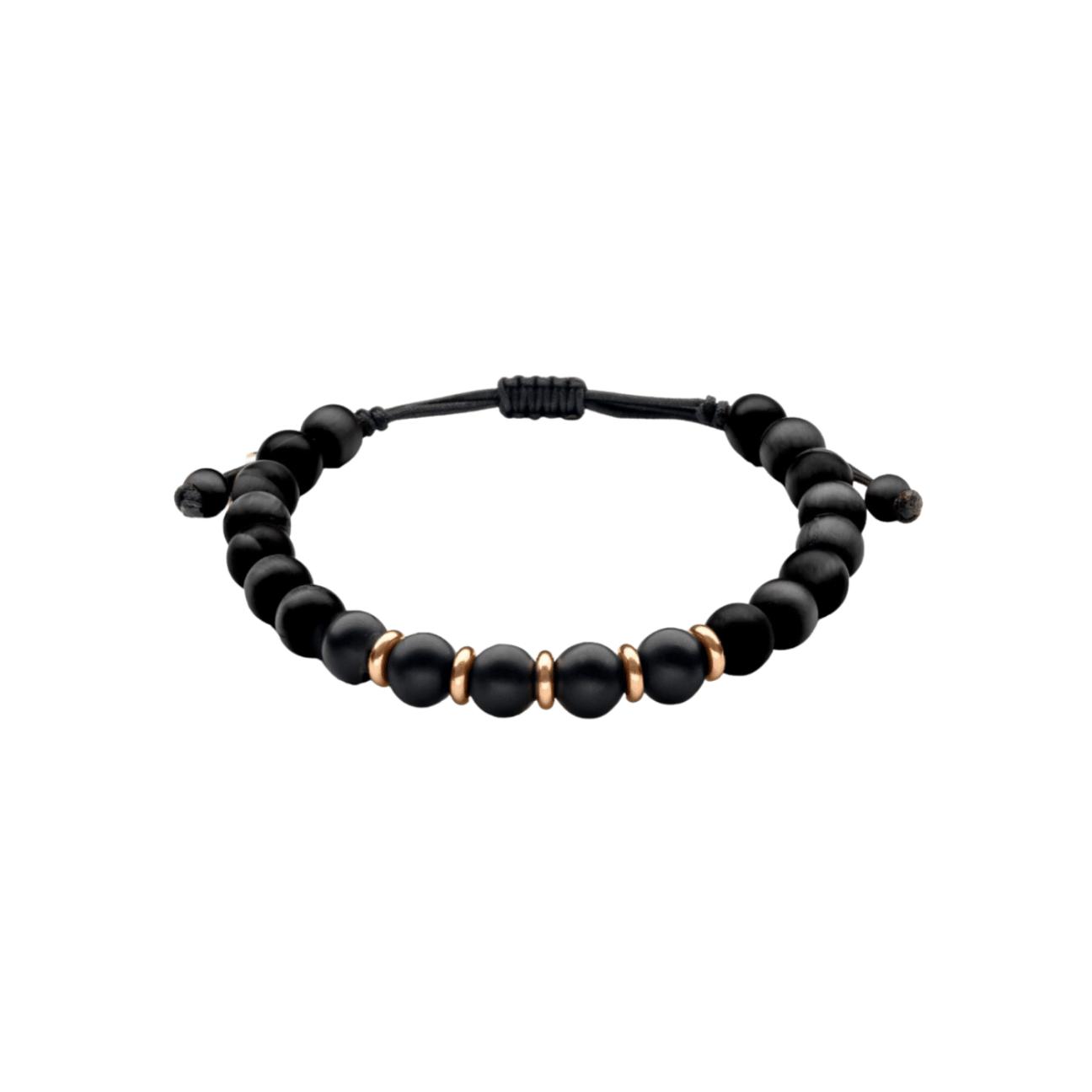 Bracelet Raynal en or rose et noir