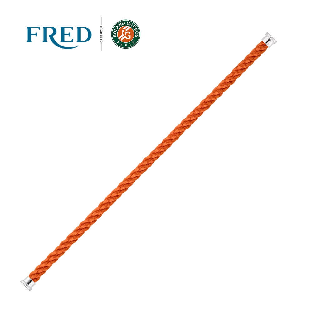 Câble FRED interchangeable Grand Modèle en corderie terracotta avec embouts en acier #FREDxRolandGarros