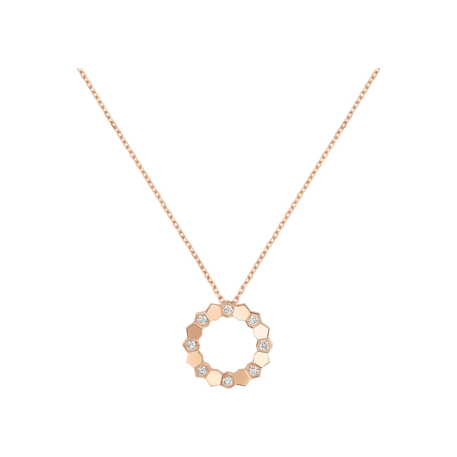 Collier Chaumet Bee de Chaumet en or rose et diamants