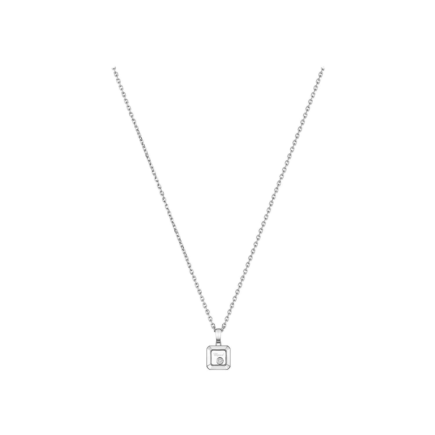 Pendentif Chopard Happy Diamonds Icons en or blanc et diamant