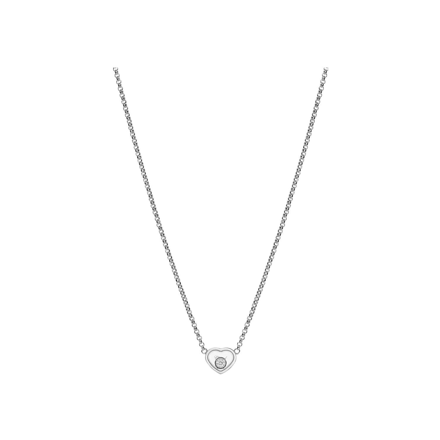 Collier Chopard My Happy Hearts en or blanc et diamant