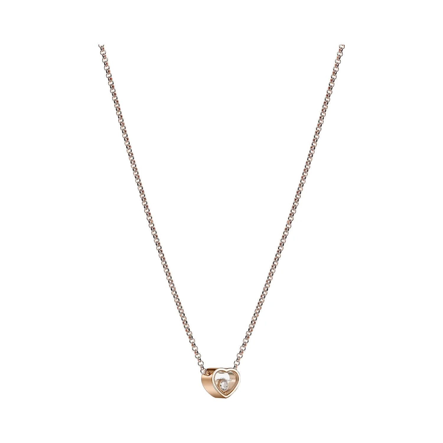 Collier Chopard My Happy Hearts en or rose et diamant