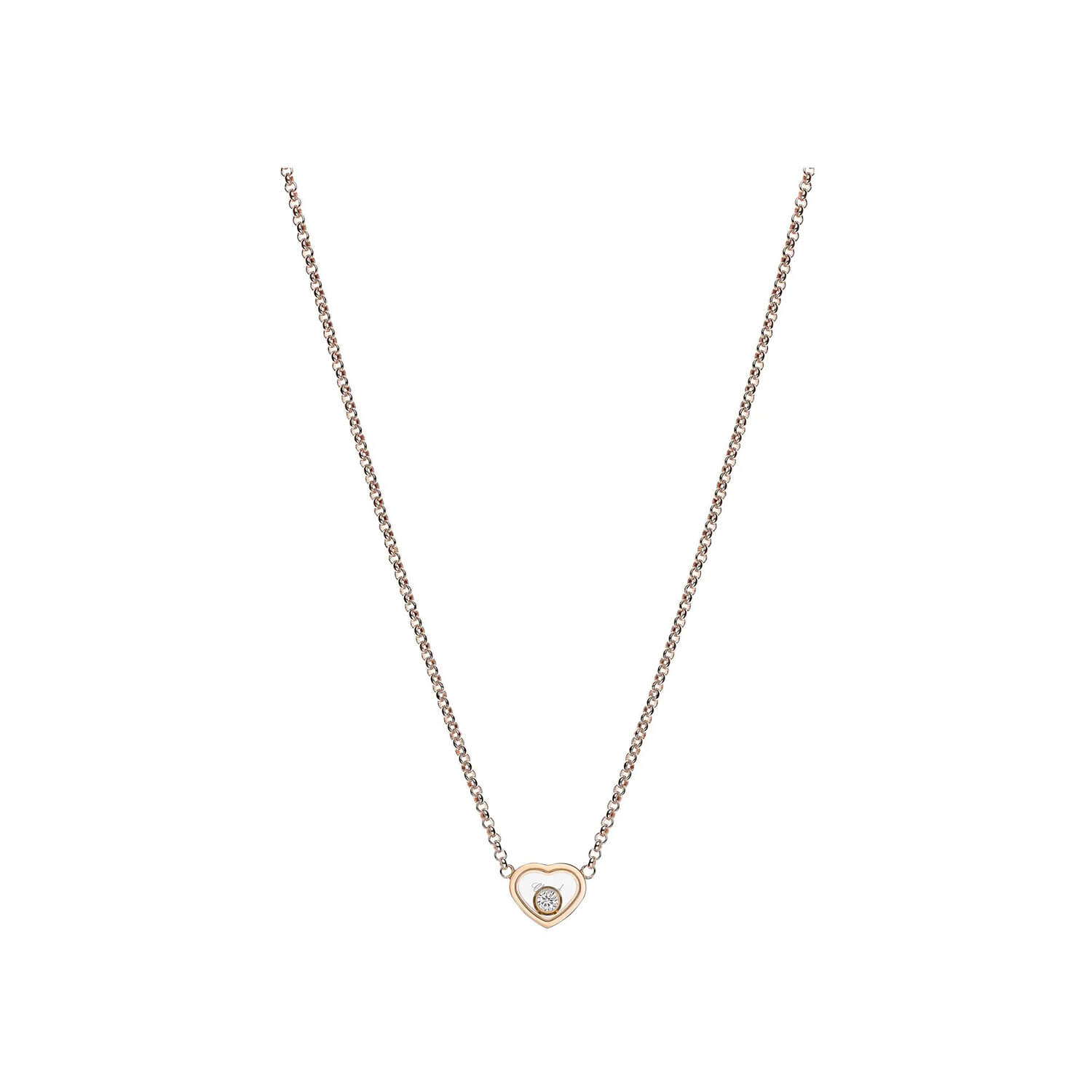 Collier Chopard My Happy Hearts en or rose et diamant