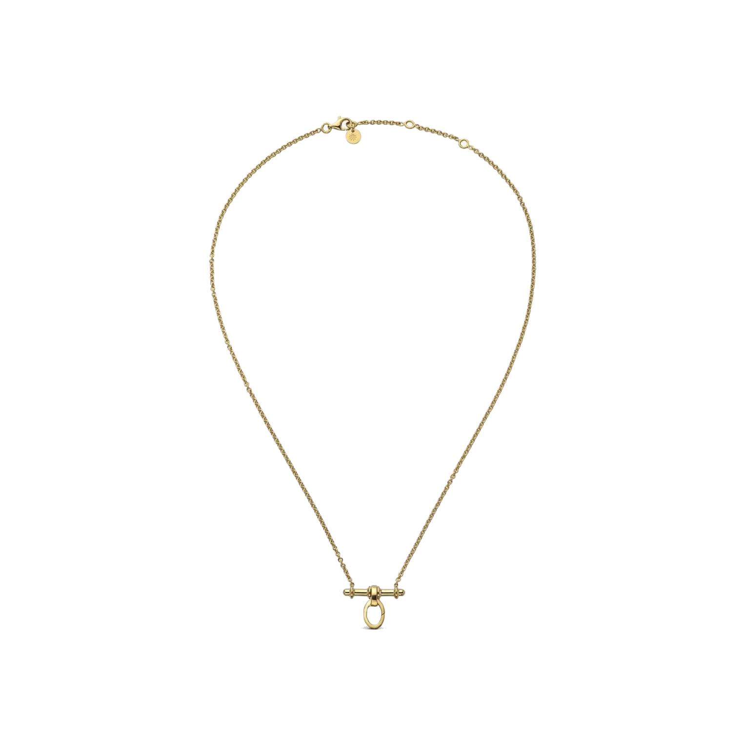 Collier Arthus Bertrand Trapèze  petit modèle anneau ouvrant en or jaune poli brillant