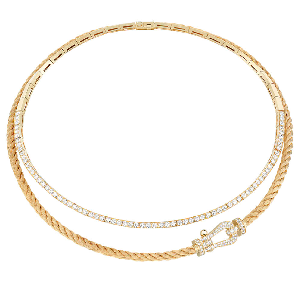 Collier FRED Force 10 Rise en or jaune et diamants