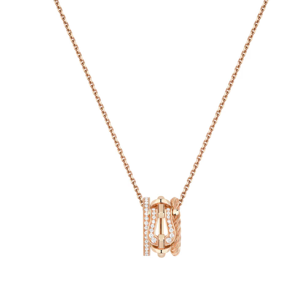 Collier FRED Force 10 Rise en or rose et diamants