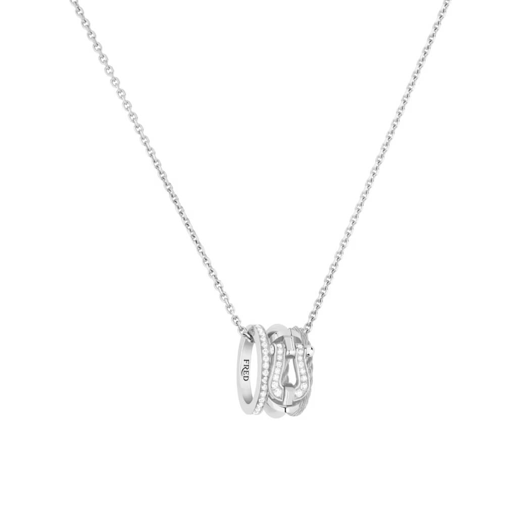 Collier FRED Force 10 Rise en or blanc et diamants