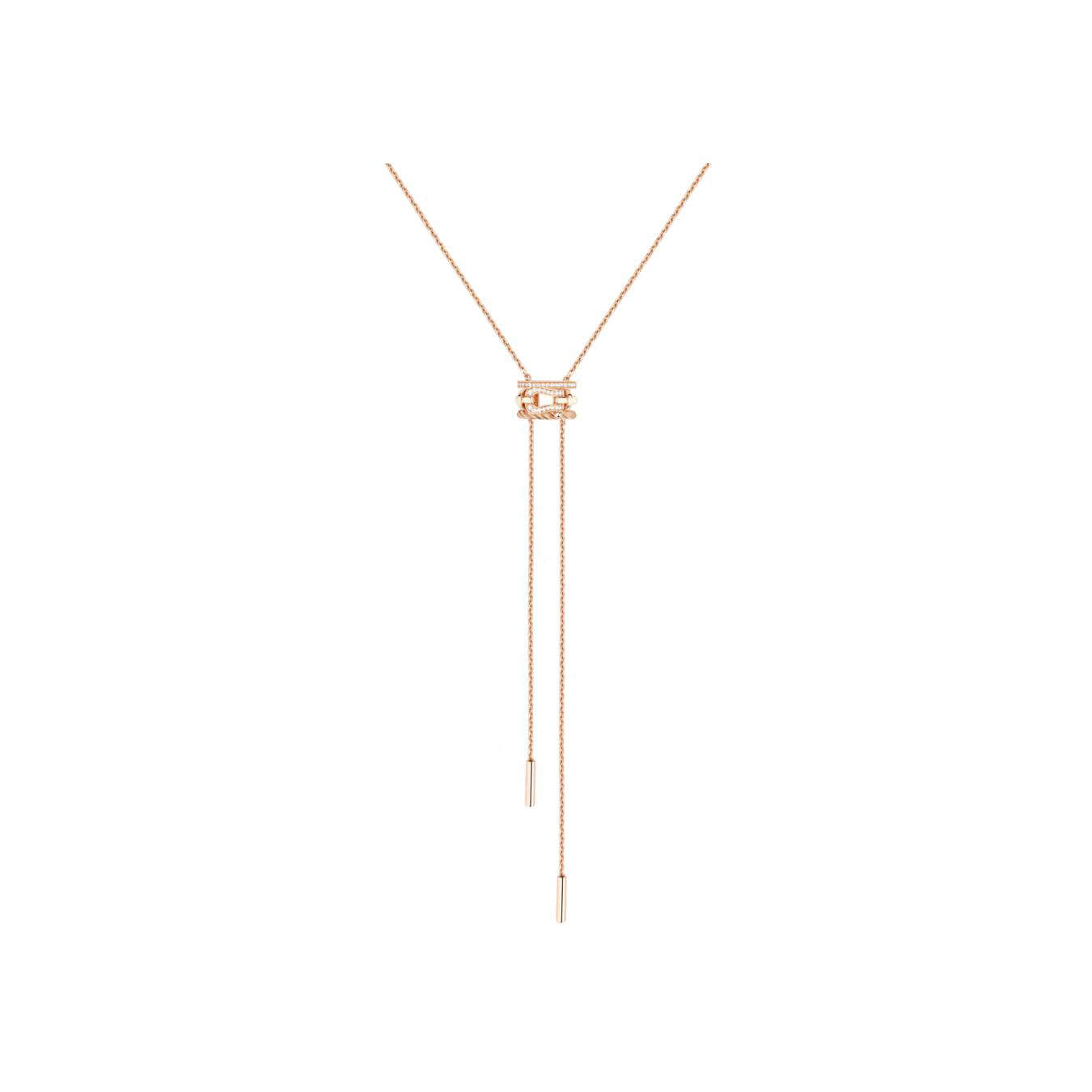 Collier FRED Force 10 Rise en or rose et diamants