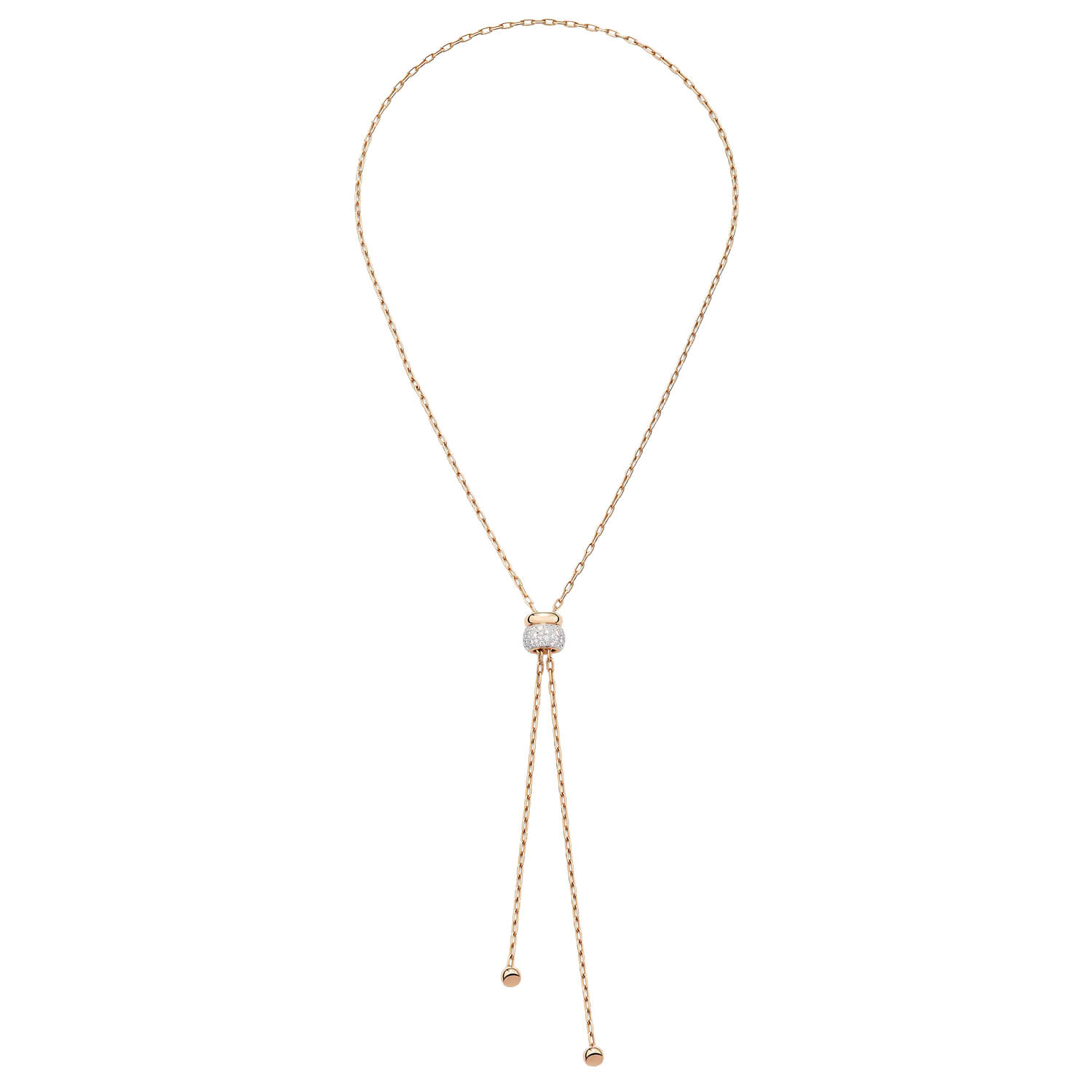 Collier Pomellato Iconica en or rose, or blanc et diamants