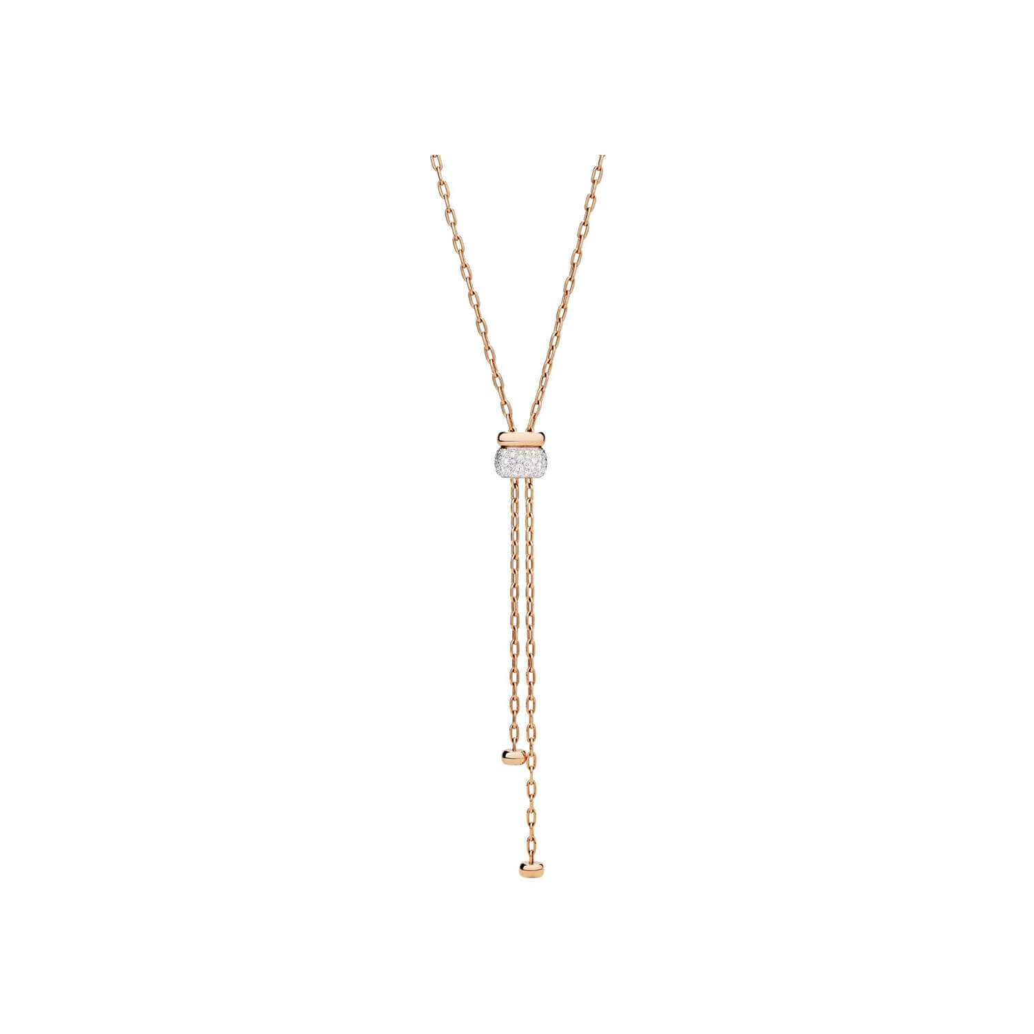 Collier Pomellato Iconica en or rose, or blanc et diamants
