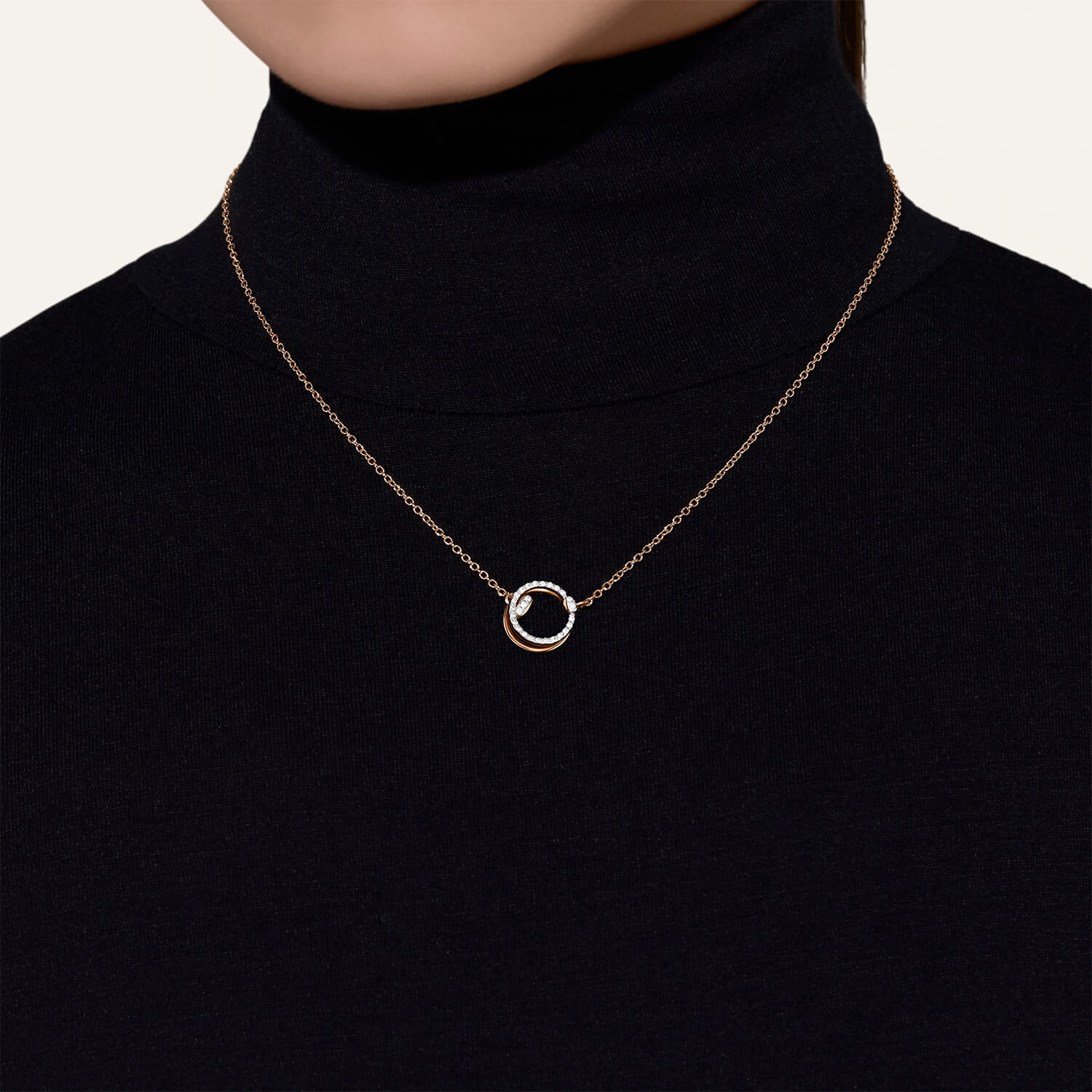 Collier Pomellato Together en or rose et diamants