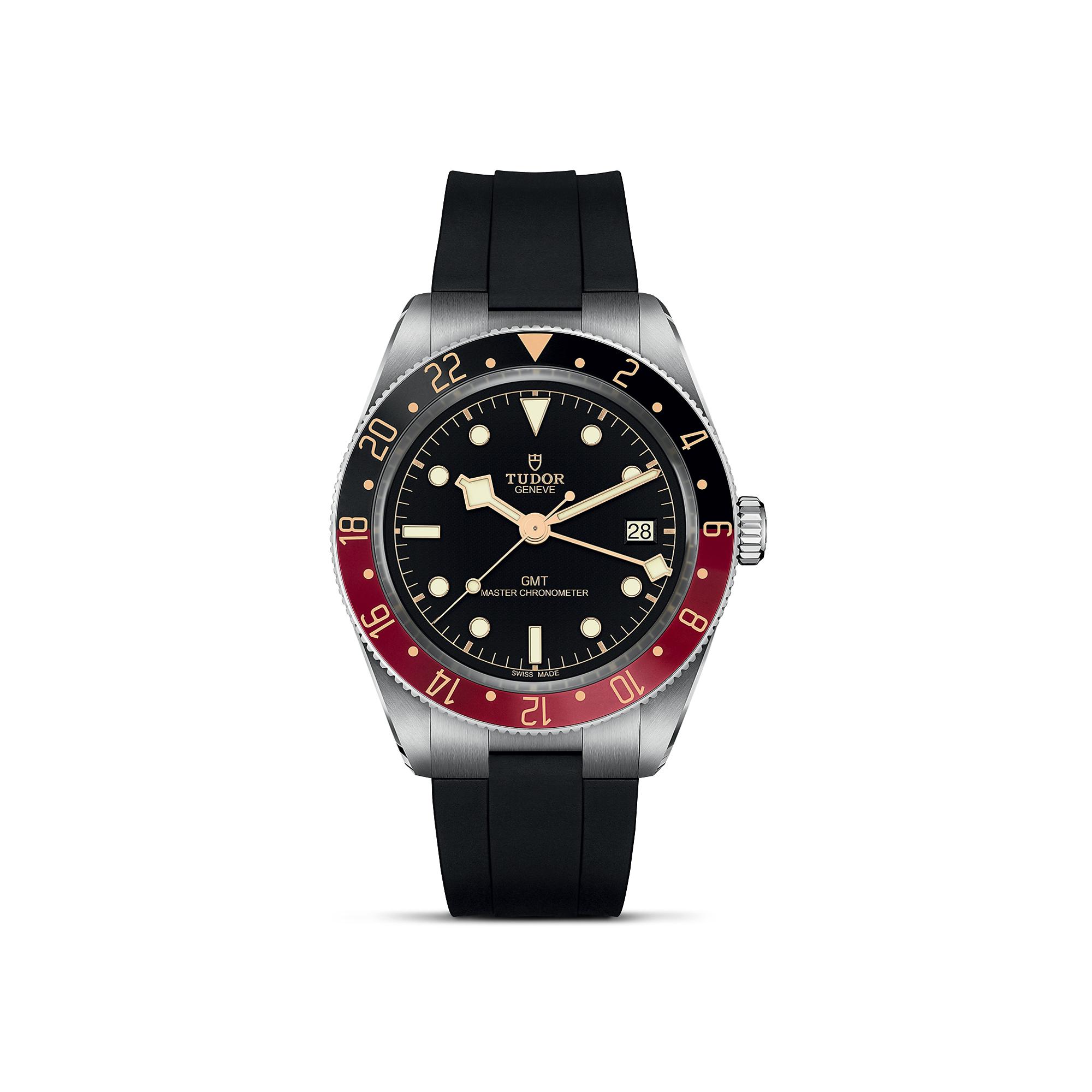 Montre TUDOR Black Bay 58 GMT, boîtier en acier, 39 mm, bracelet en caoutchouc