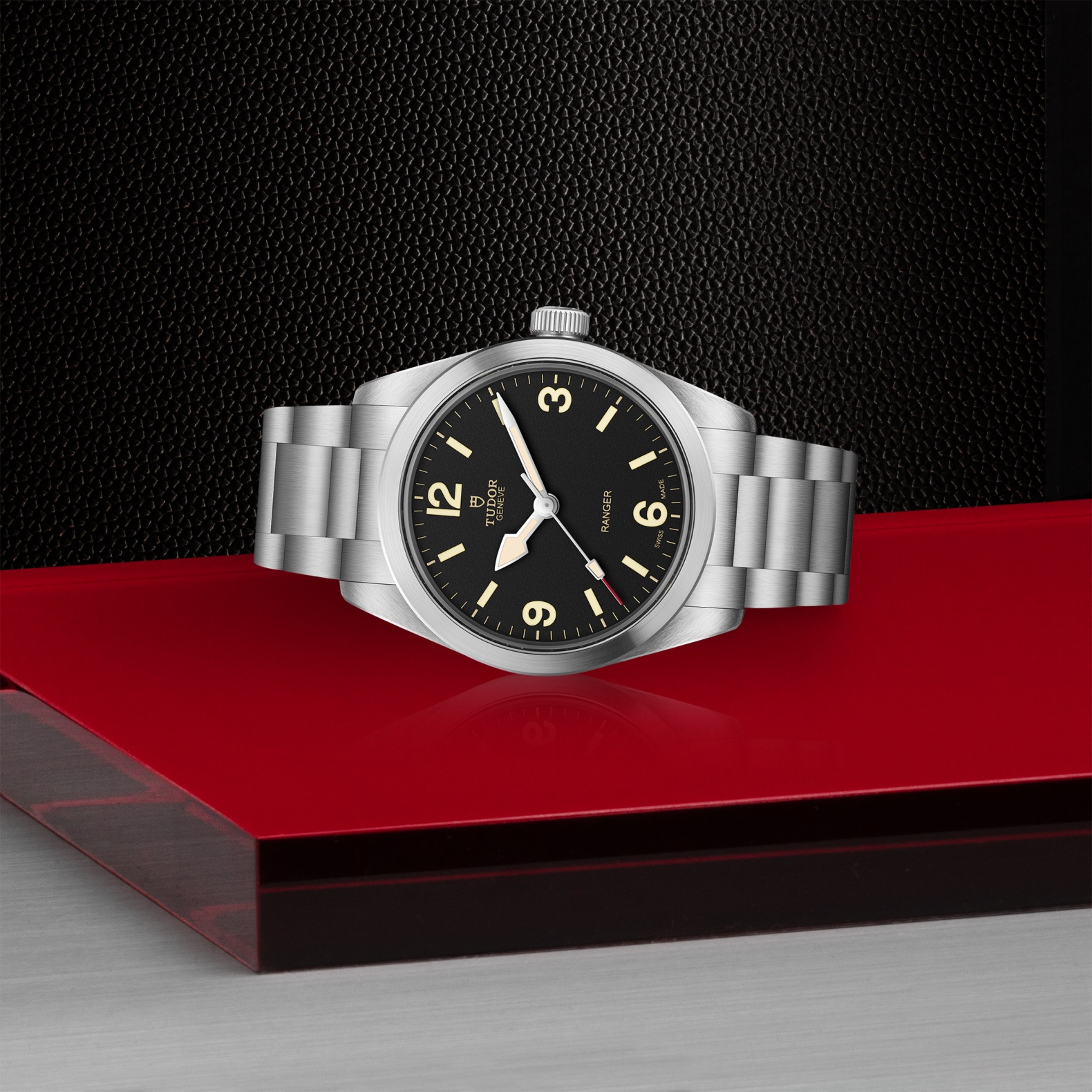 Montre TUDOR Ranger boîtier en acier, 36 mm, cadran bombé noir