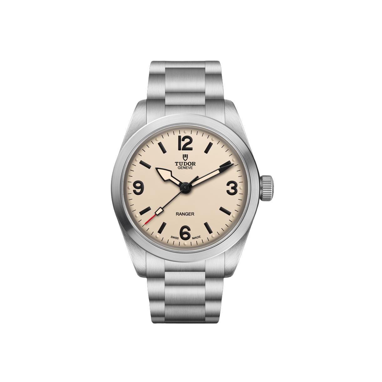 Montre TUDOR Ranger boîtier en acier, 36 mm, cadran bombé beige