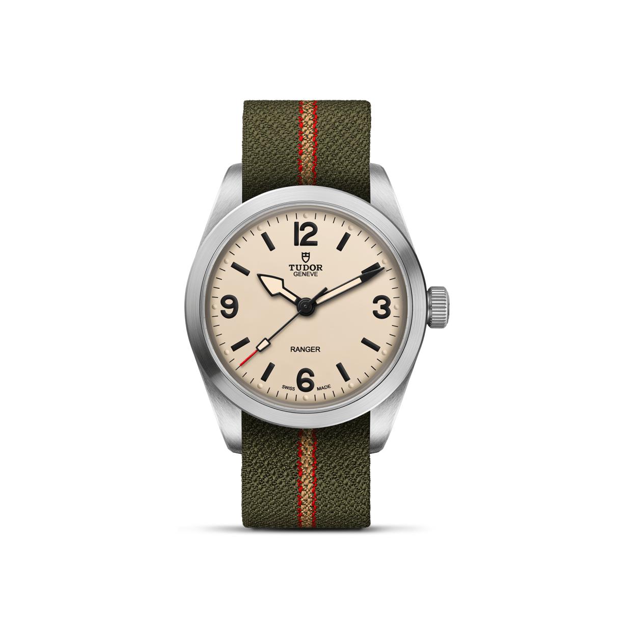 Montre TUDOR Ranger boîtier en acier, 36 mm, cadran bombé beige