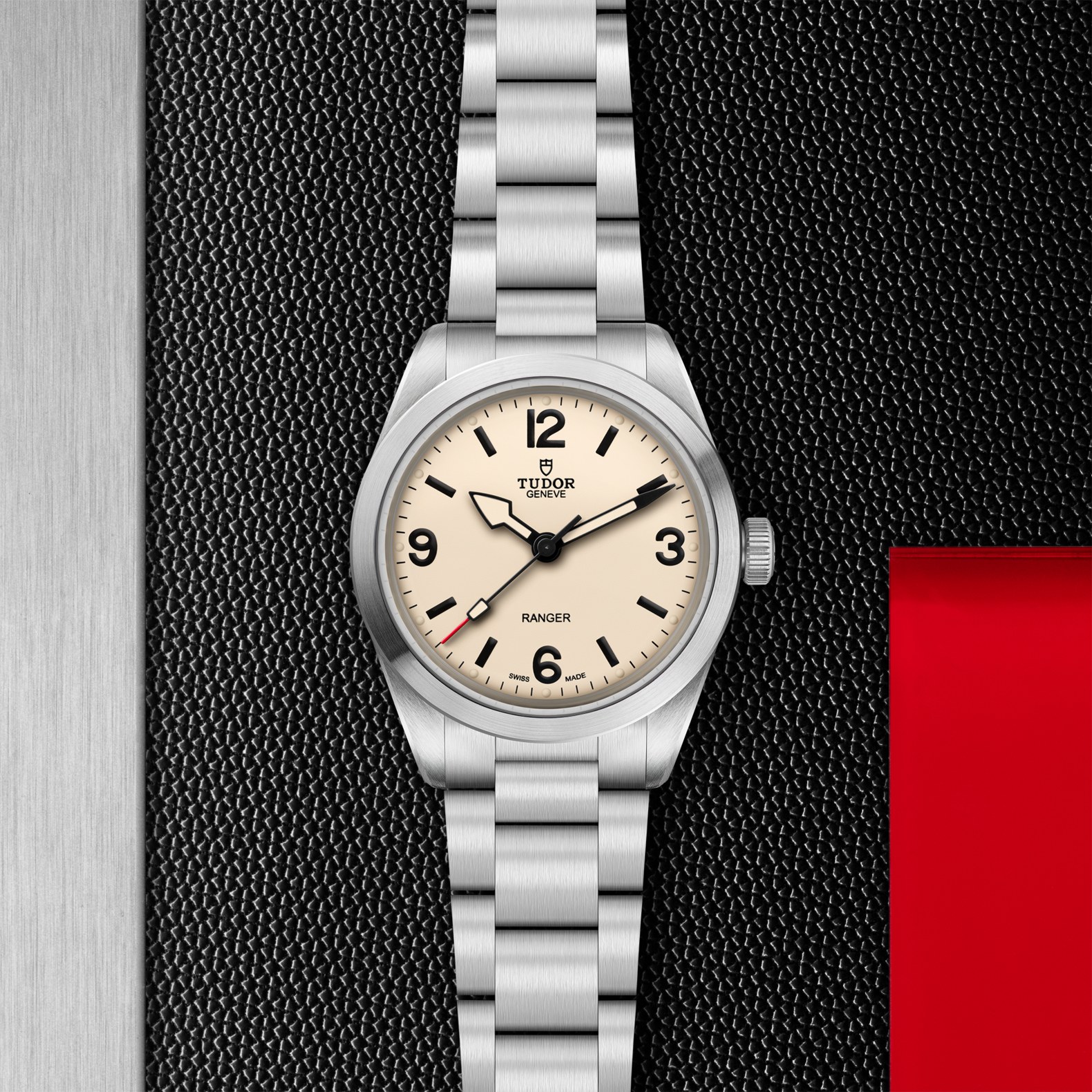 Montre TUDOR Ranger boîtier en acier, 39 mm, cadran bombé beige